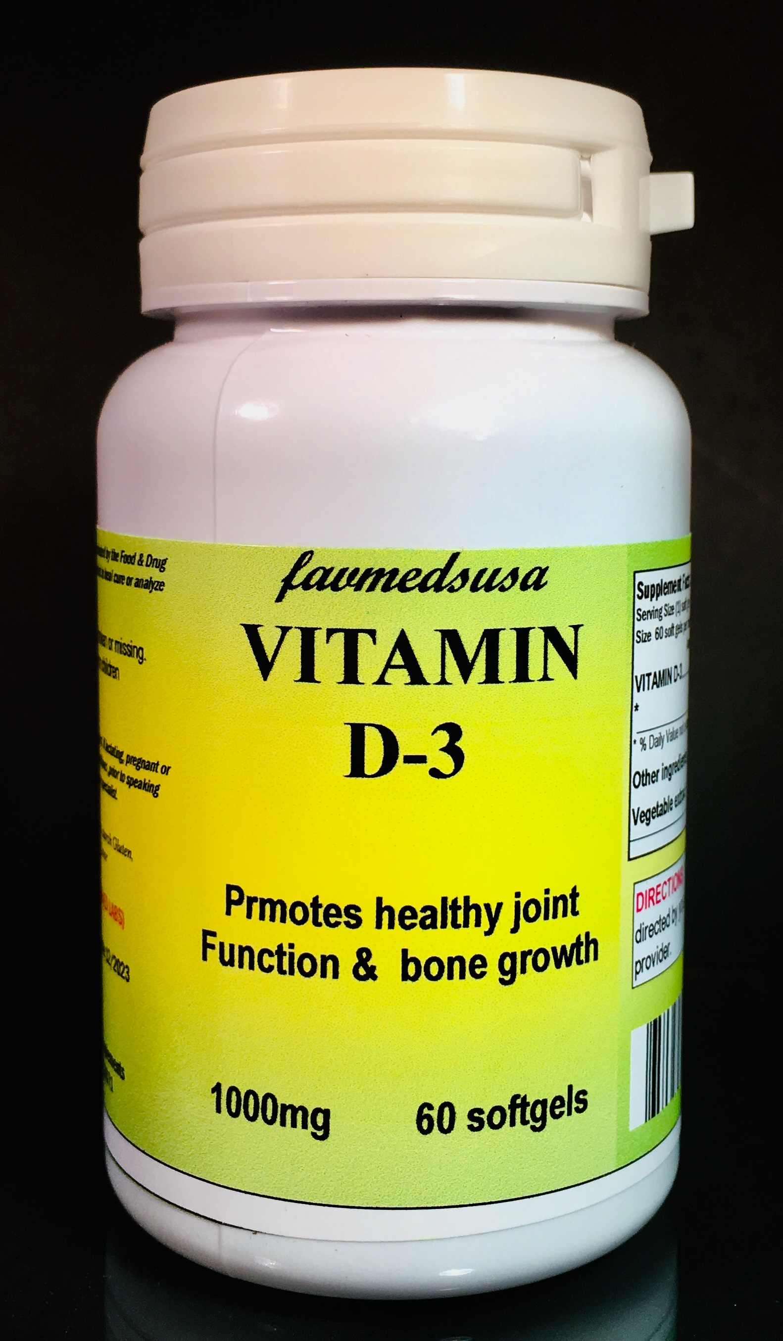 Vitamin D3 1000 I.U. - 60 soft gels